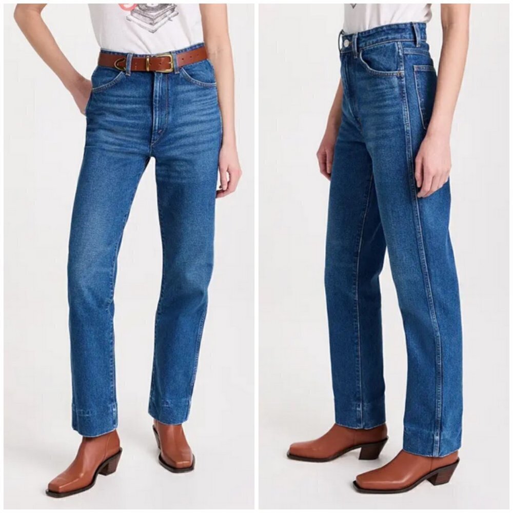 💕RE/DONE💕 70s Cigarette Jeans ~ River Blue 30 NWT - Picture 2 of 16